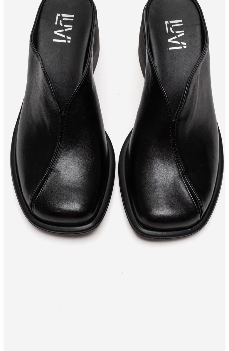 Forever & Always Shoes Ardent Leather Block Heel Mule, Alternate, color, Black
