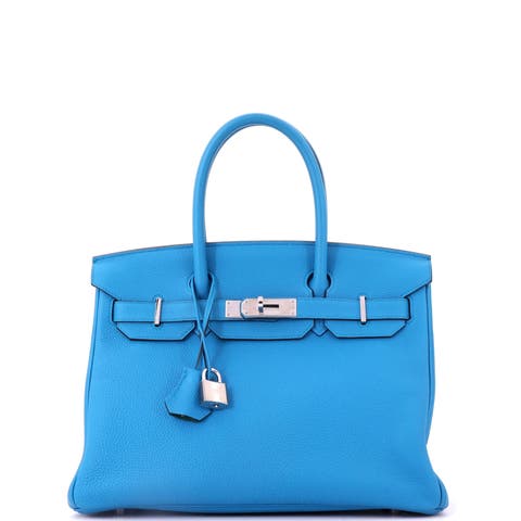 Birkin Handbag Verso Togo with Palladium Hardware 30