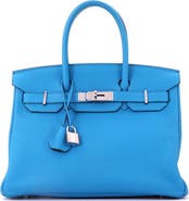 Pre-Owned Hermes Birkin Handbag Verso Togo with Palladium Hardware 30