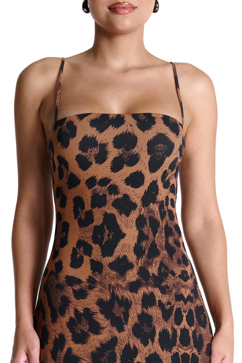 Printed Maxi Dress, Alternate, color, LEOPARD
