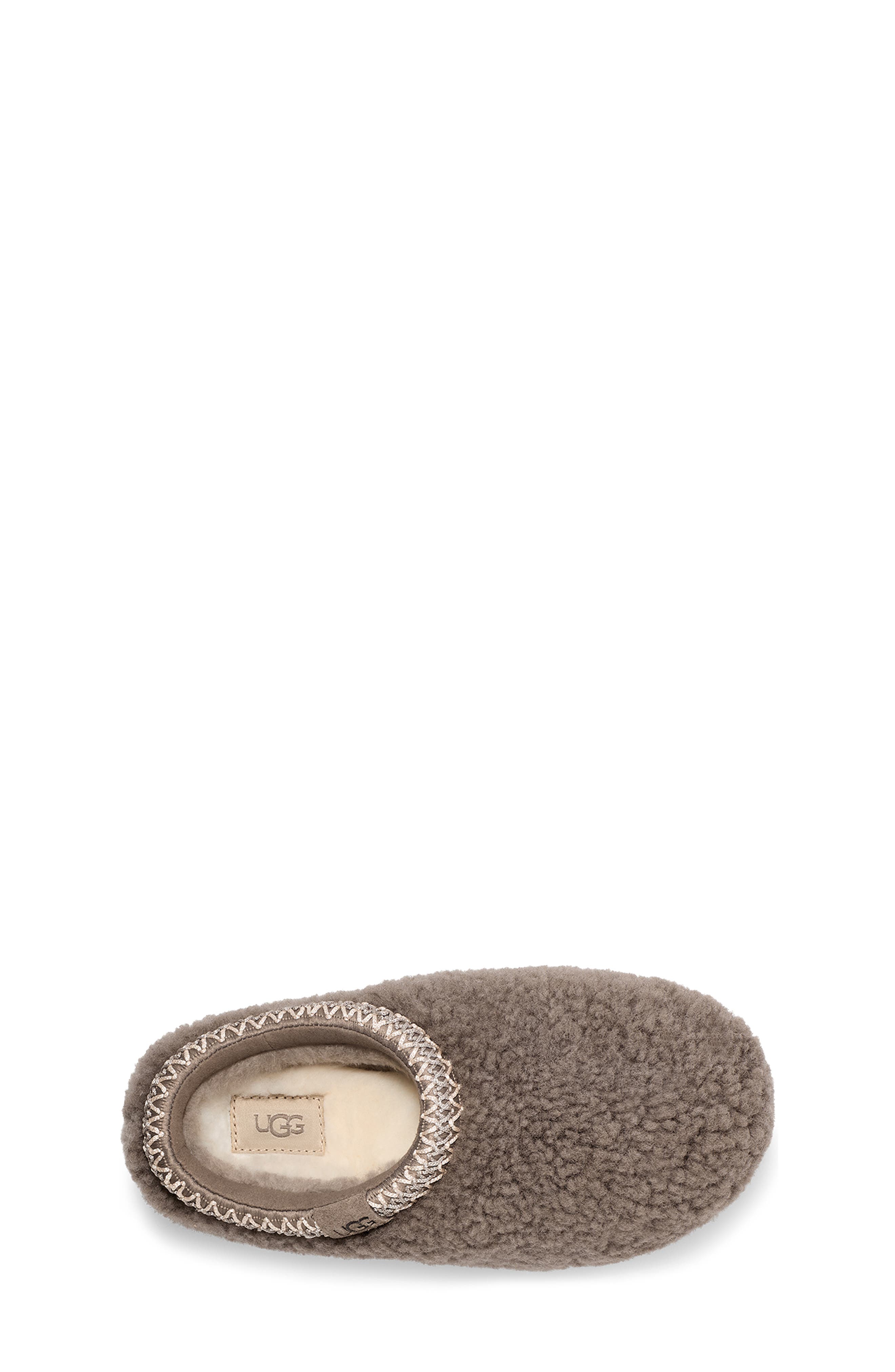 UGG<sup>®</sup> Tazz Maxi Curly Genuine Shearling Slipper, Alternate, color, Smoke Plume