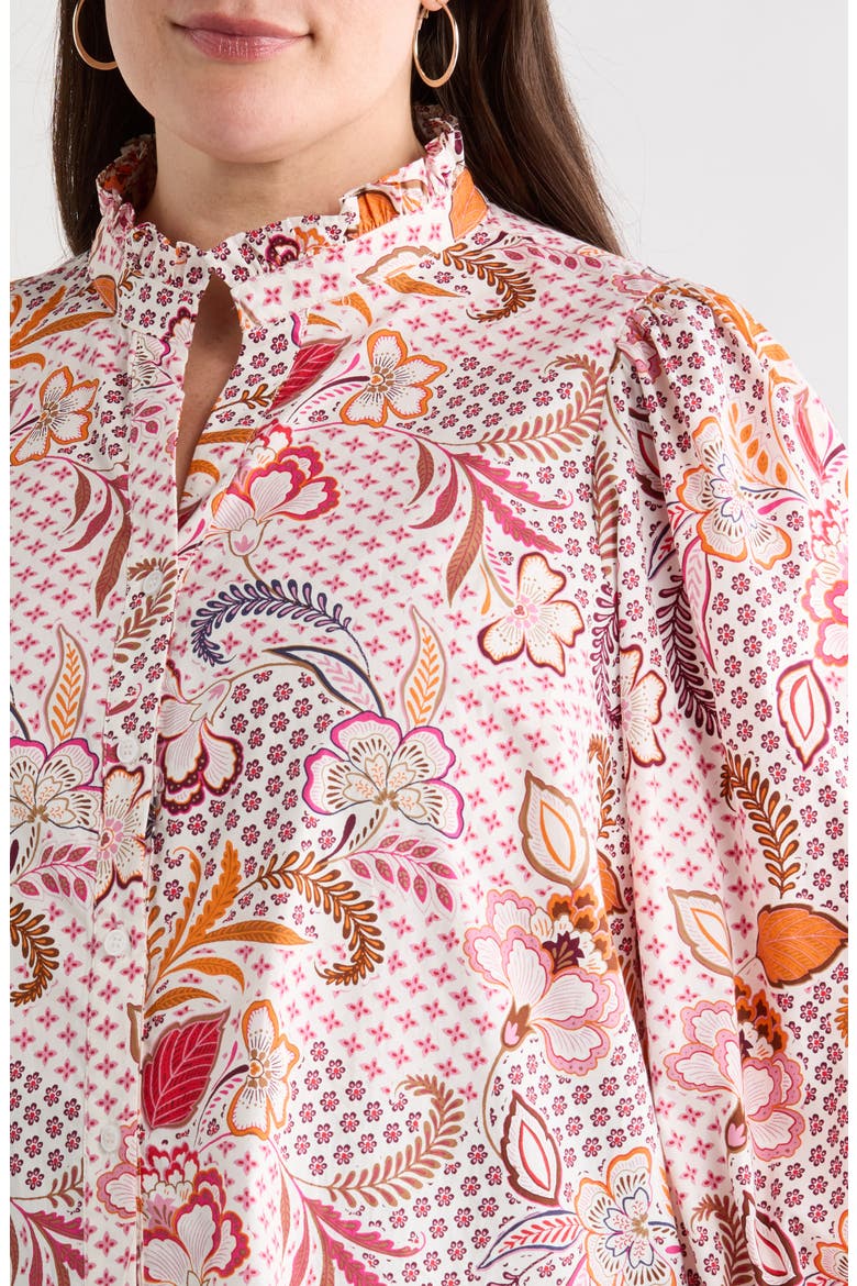 Hendry Floral Ima Button-Up Shirt, Alternate, color, CREAM-MULT