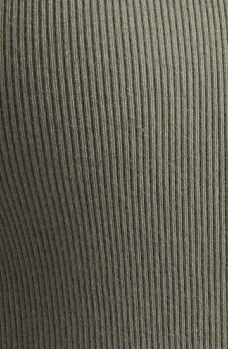 Saint Laurent Cassandre Embroidered Rib Tank, Alternate, color, Kaki Fonce