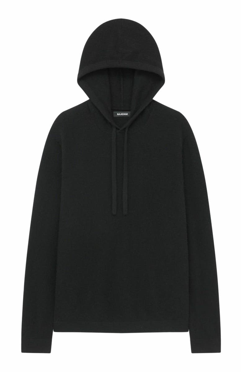 NAADAM Off-Duty Cashmere Hoodie, Alternate, color, Black