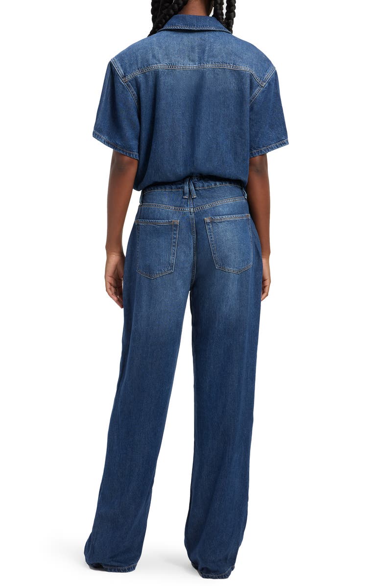 Good American Weightless Denim Jumpsuit, Alternate, color, 