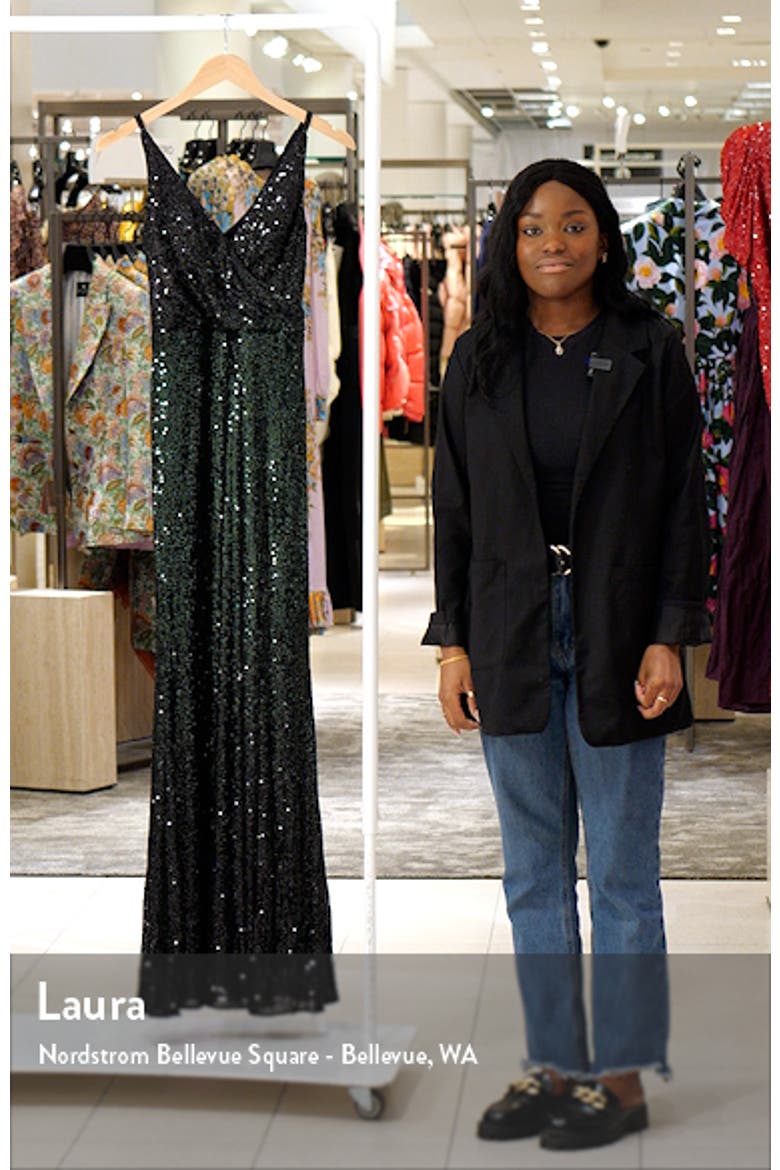 Jordana Sequin Side Slit Gown video