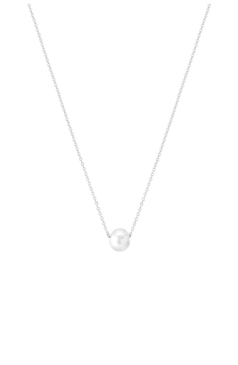 Set & Stones Charlize Pearl Necklace, Main, color, Silver / White