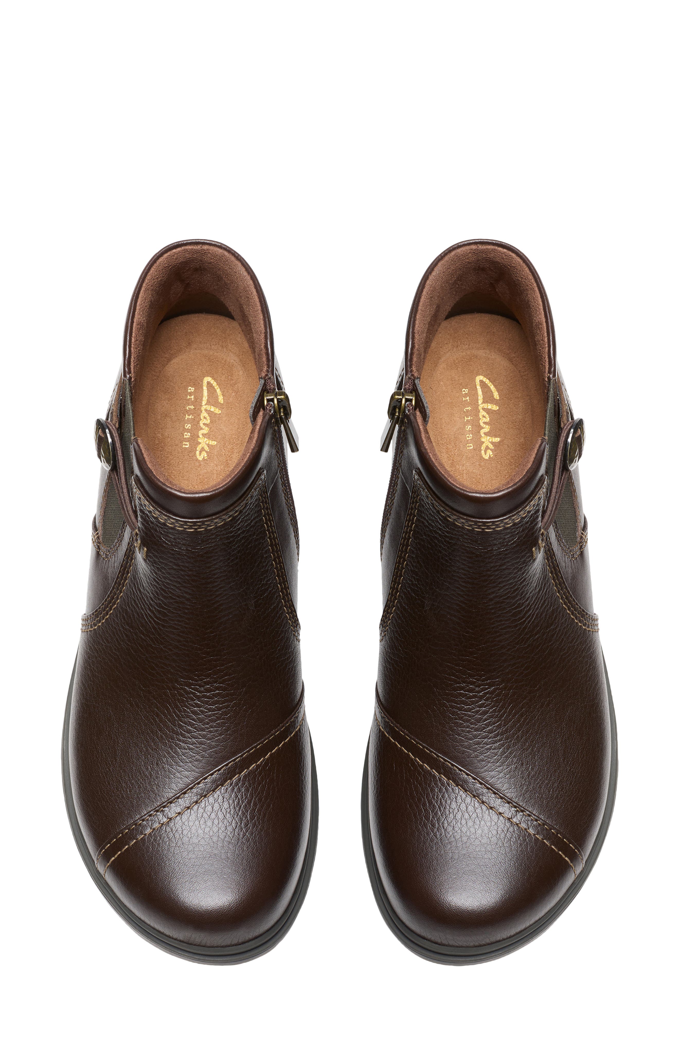 Clarks<sup
®</sup
 Certina Joy Ankle Bootie, Alternate, color, Dark Brown Leather