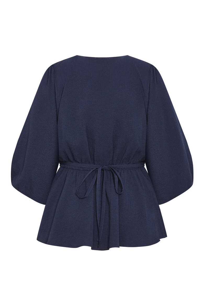 Celina Wrap Top, Alternate, color, NAVY