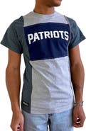 REFRIED APPAREL Men's Refried Apparel Heather Gray New England Patriots Sustainable Split T-Shirt