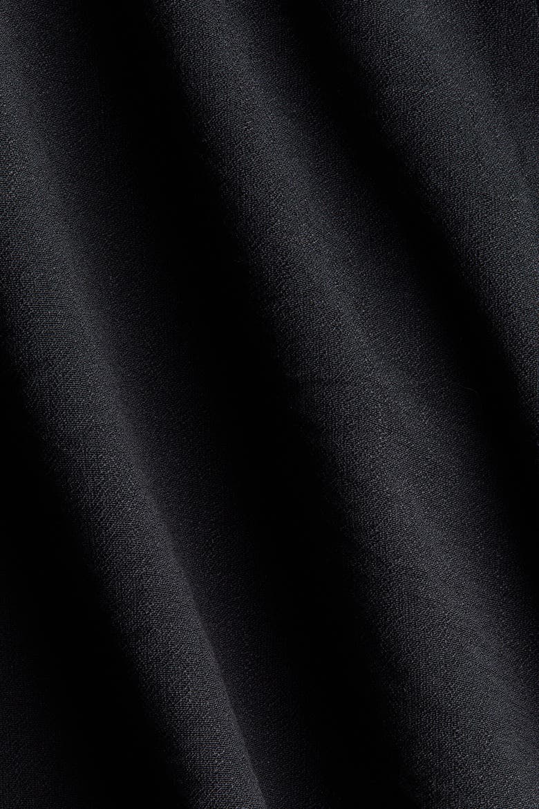 Ruffled Crêpe Dress, Alternate, color, Black
