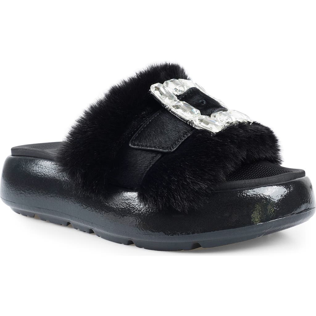 Zigi Fab Faux Fur Platform Sandal