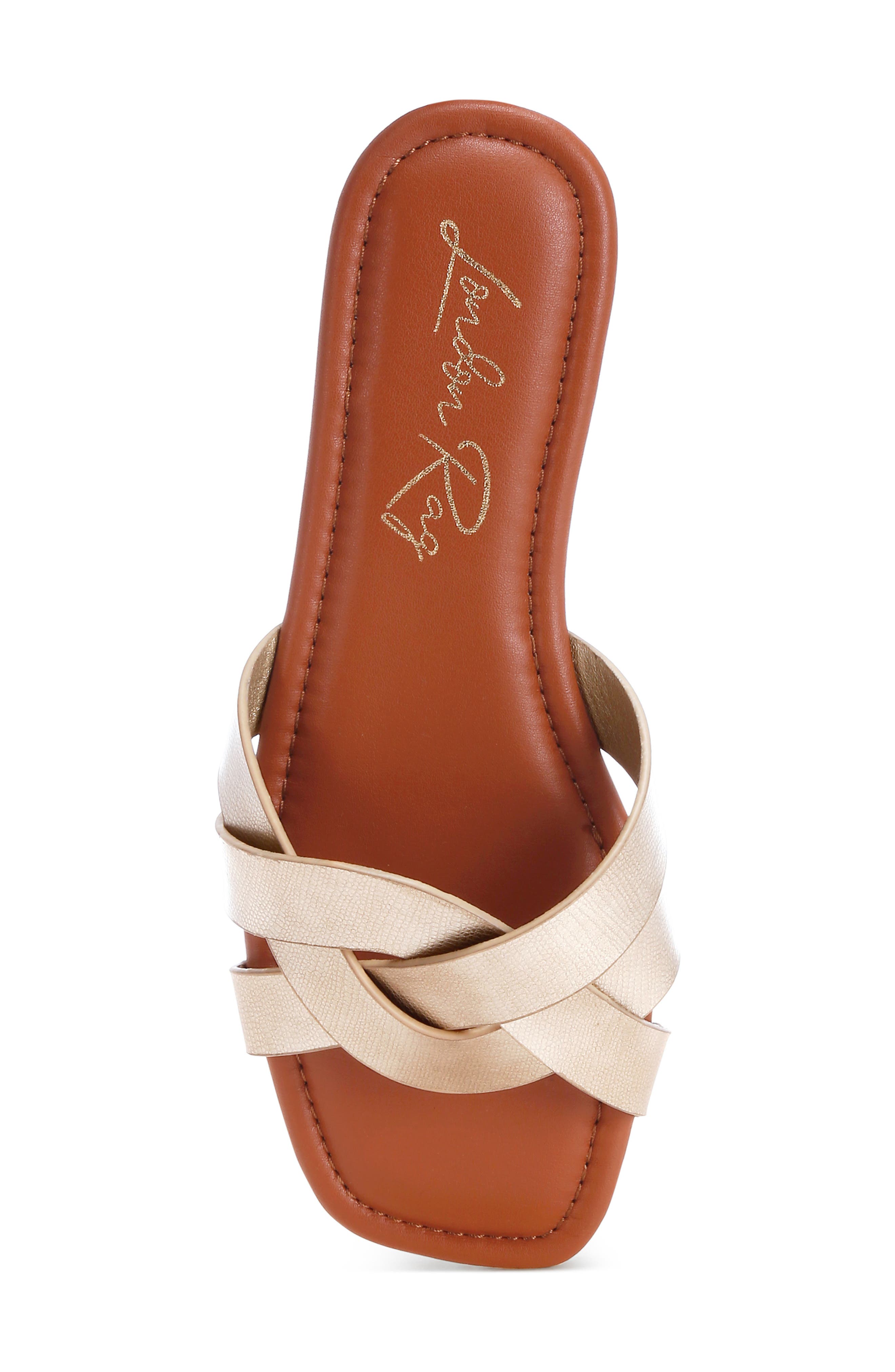 Dickery Slide Sandal, Alternate, color, GOLD