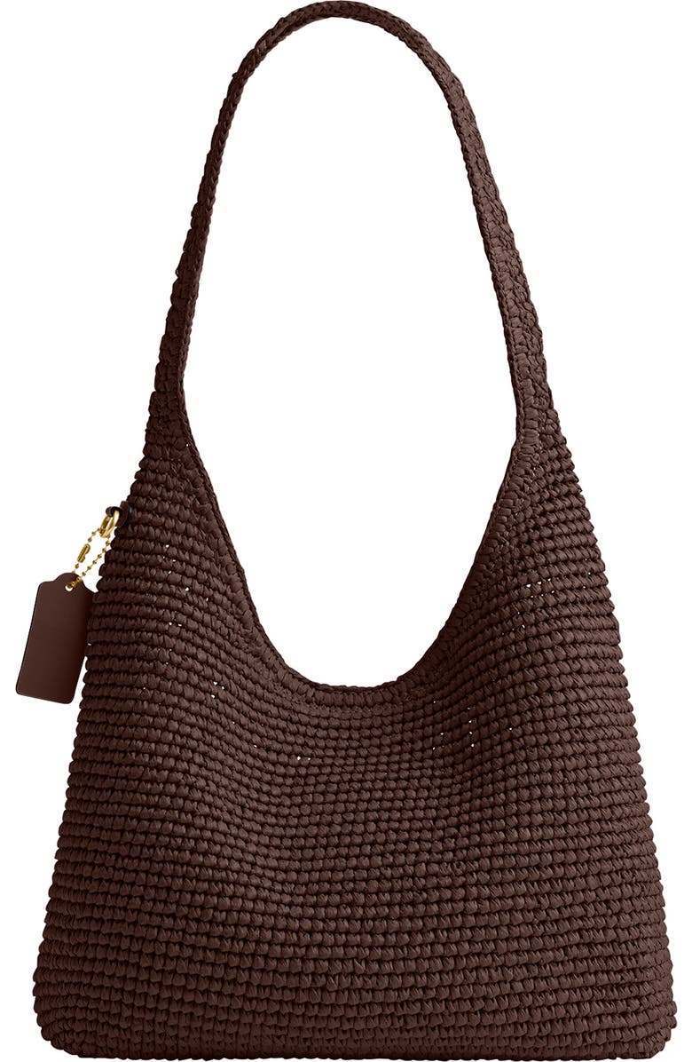 COACH Brooklyn Refined Weave Shoulder Bag, Alternate, color, Maple