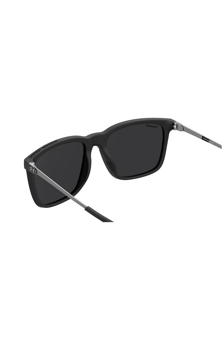 UAReliance 56mm Polarized Square Sunglasses, Alternate, color, MATTE BLACK