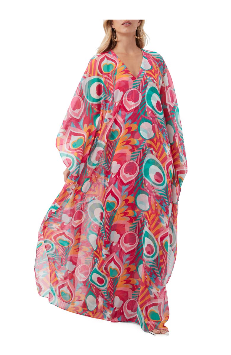 Trina Turk Printed Salon Maxi Caftan Dress, Main, color, 
