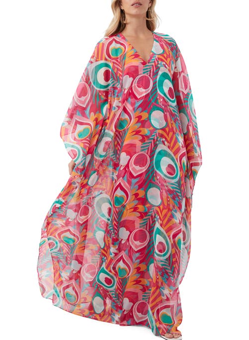 Trina Turk Printed Salon Maxi Caftan Dress