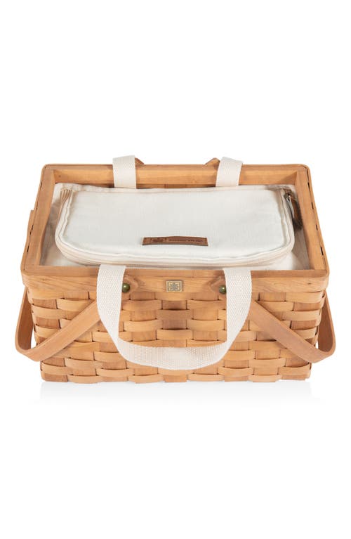 Picnic Time Poppy Picnic Basket In Beige