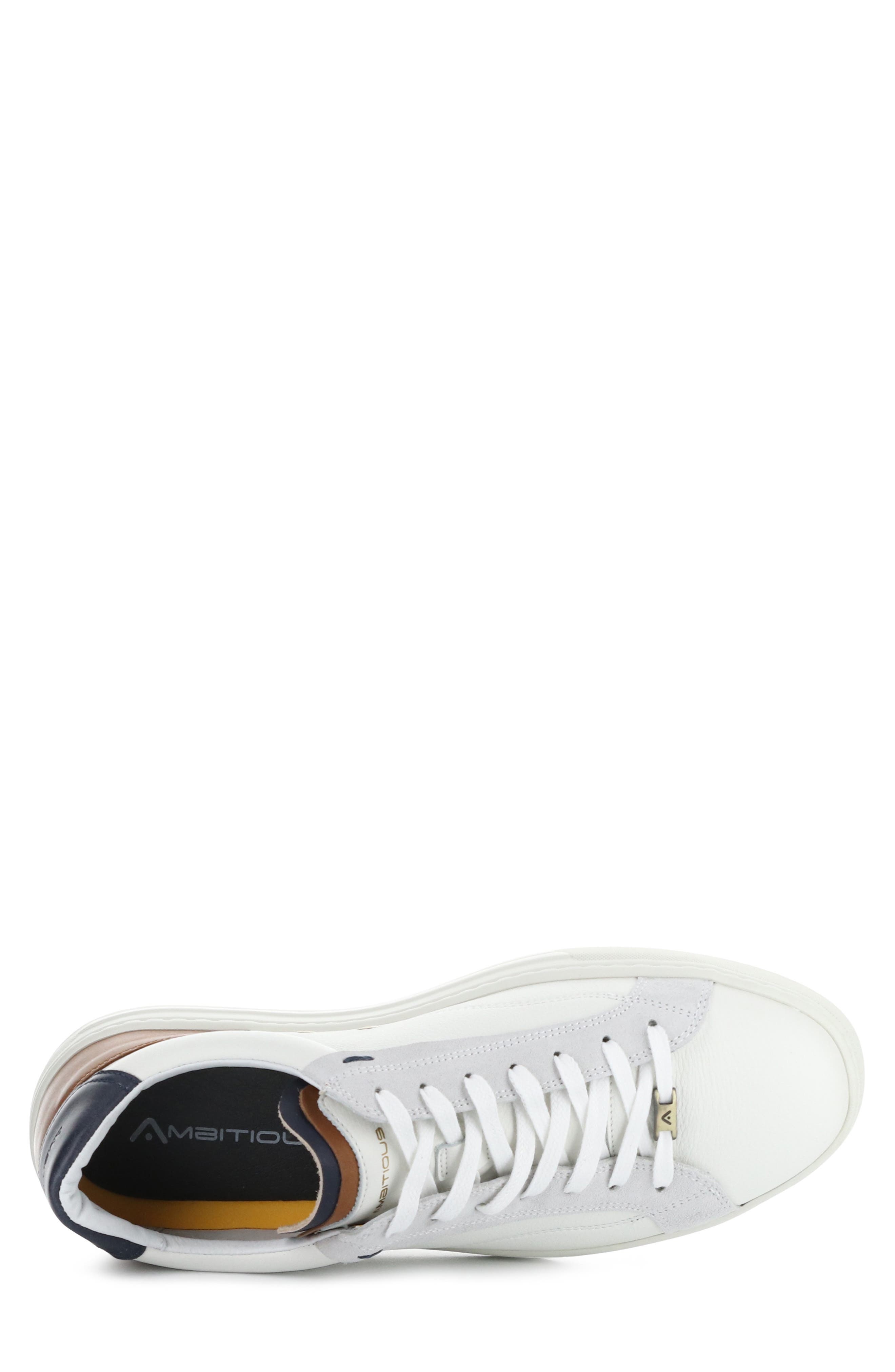 Ambitious 11218 Low Top Sneaker, Alternate, color, Off White/ Cognac Leather