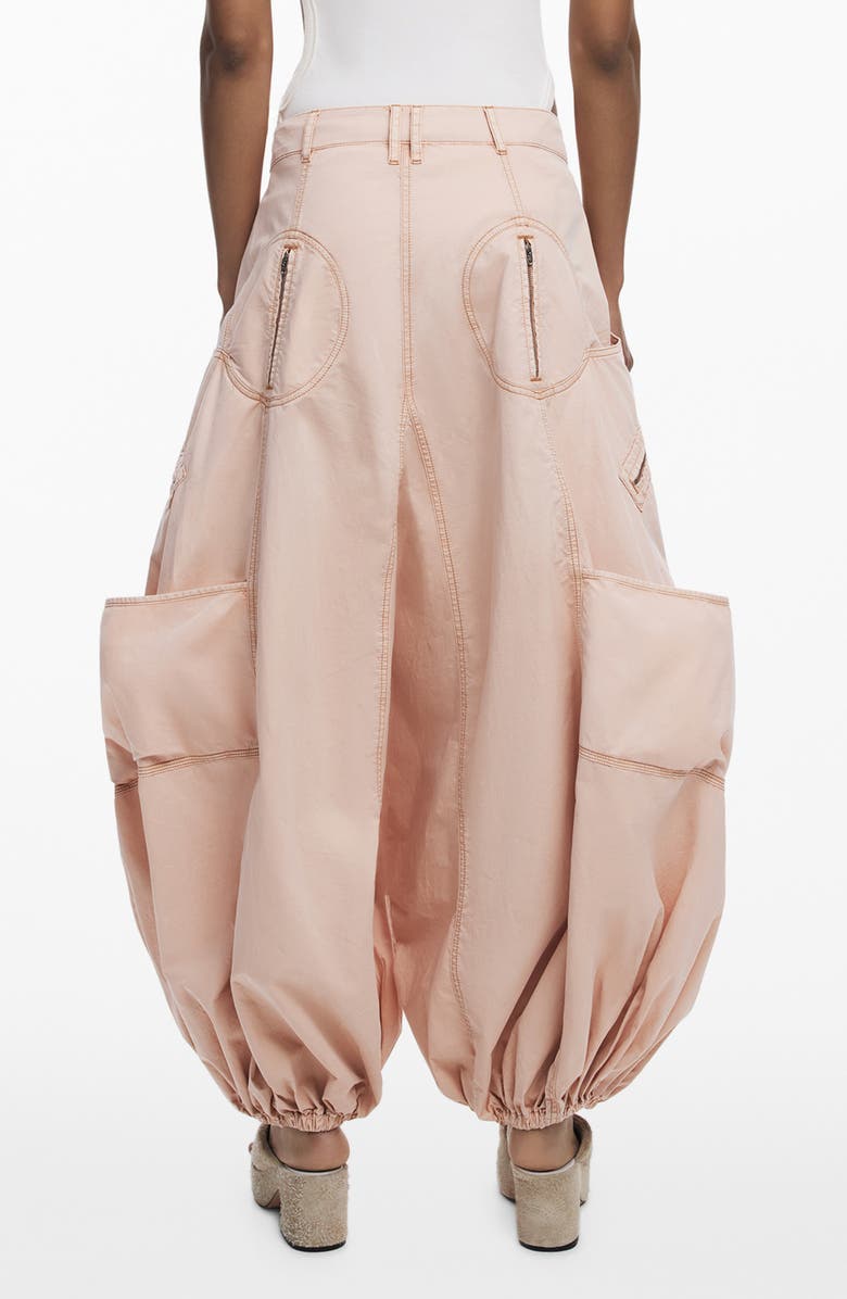 Desigual Cotton Cargo Pocket Harem Pants, Alternate, color, Pink