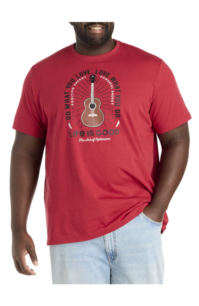 LIFE IS GOOD Big & Tall Do What You Love Graphic Tee, Main, color, Deep Claret
