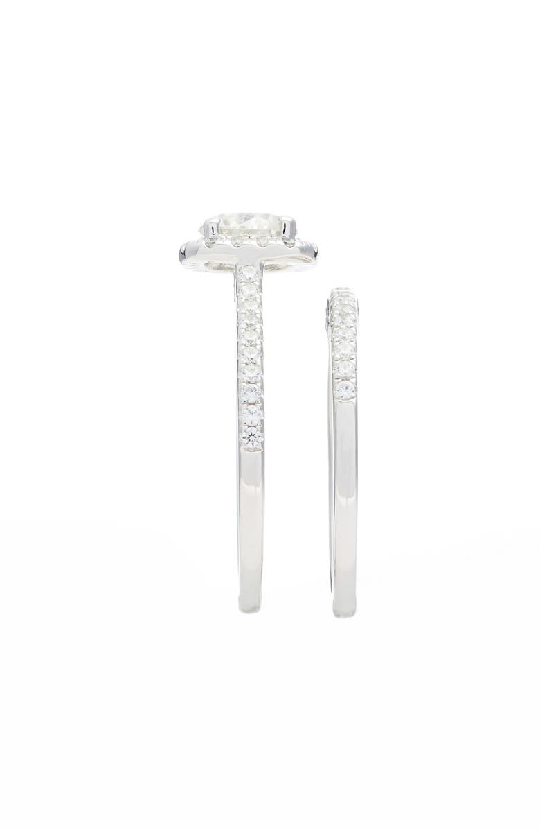 Lafonn Simulated Diamond Engagement Ring & Band, Alternate, color,