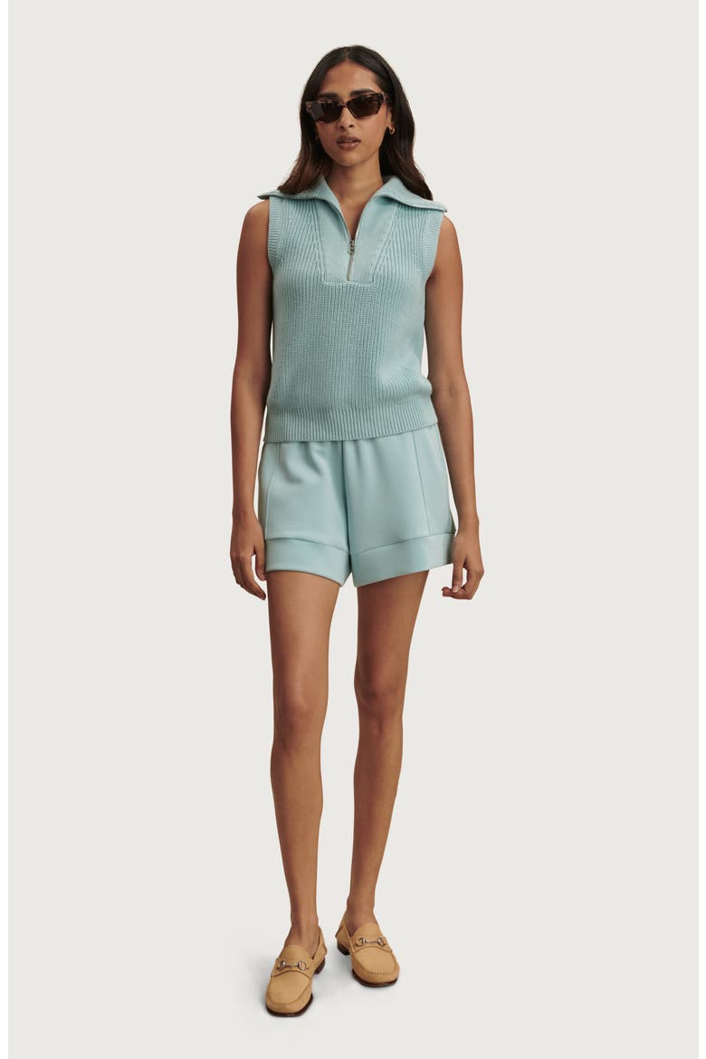 Clifford Half Zip Sleeveless Sweater, Alternate, color, PORCELAIN BLUE