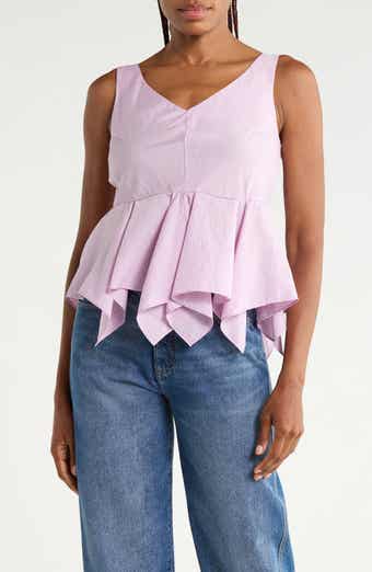Allegra Stripe Peplum Top