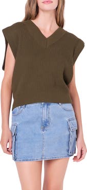 English Factory Throw On Sweater Vest