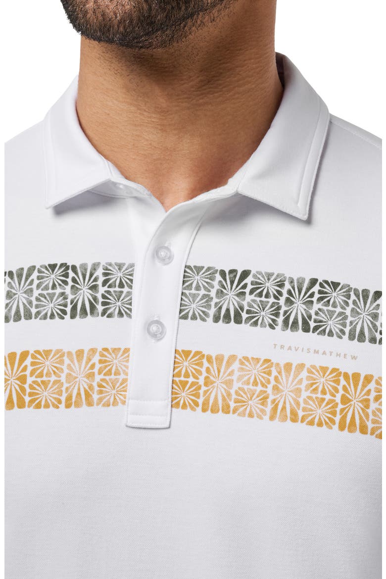 Perfect Memory Chest Stripe Cotton Blend Piqué Polo, Alternate, color, WHITE
