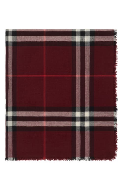 Burberry Giant Check Lightweight Wool Scarf