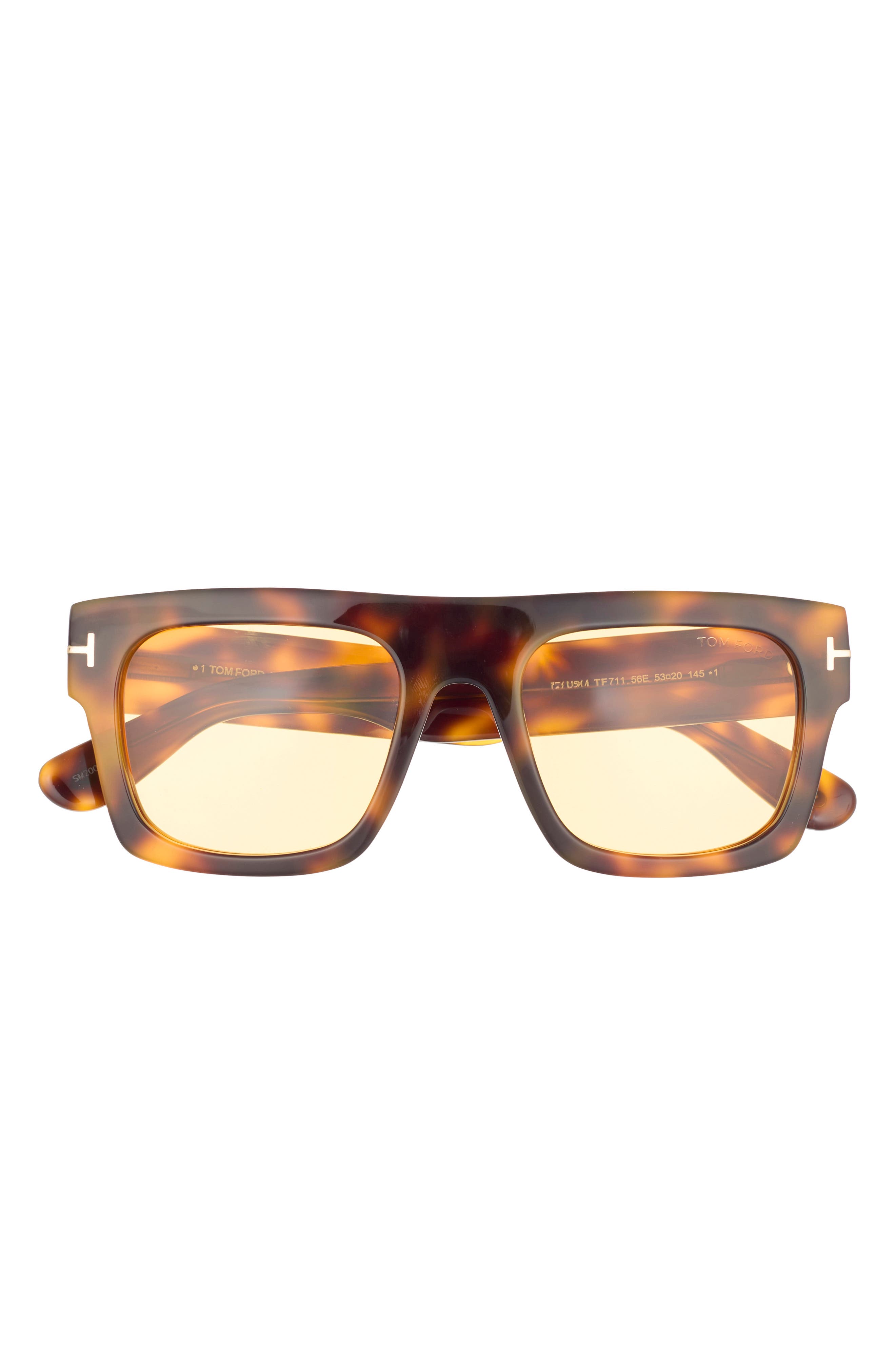 TOM FORD 53mm Square Sunglasses