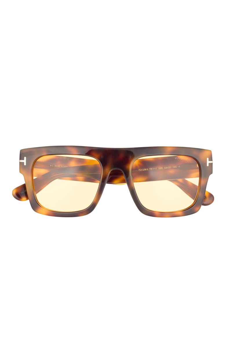 53mm Square Sunglasses, Main, color, HAVANA / OTHER / BROWN