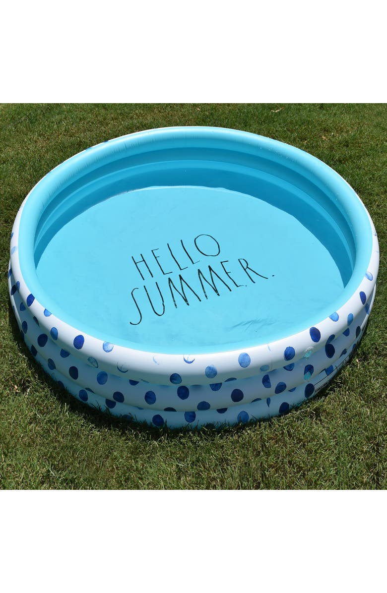 Rae Dunn Hello Summer Aqua Poka Dots 46" Mini Pool, Alternate, color, Blue