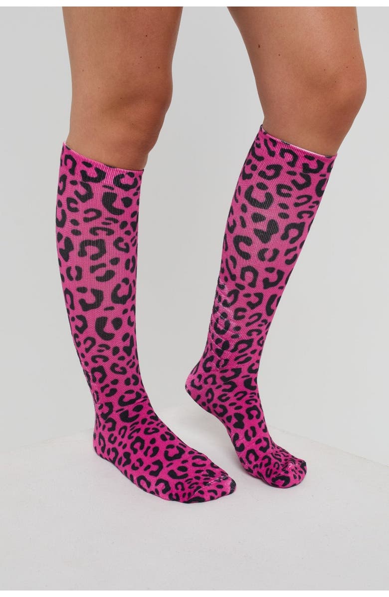OOSC Hotel California Pink Leopard Print / Snowboard Sock, Main, color, Pink Leopard Print