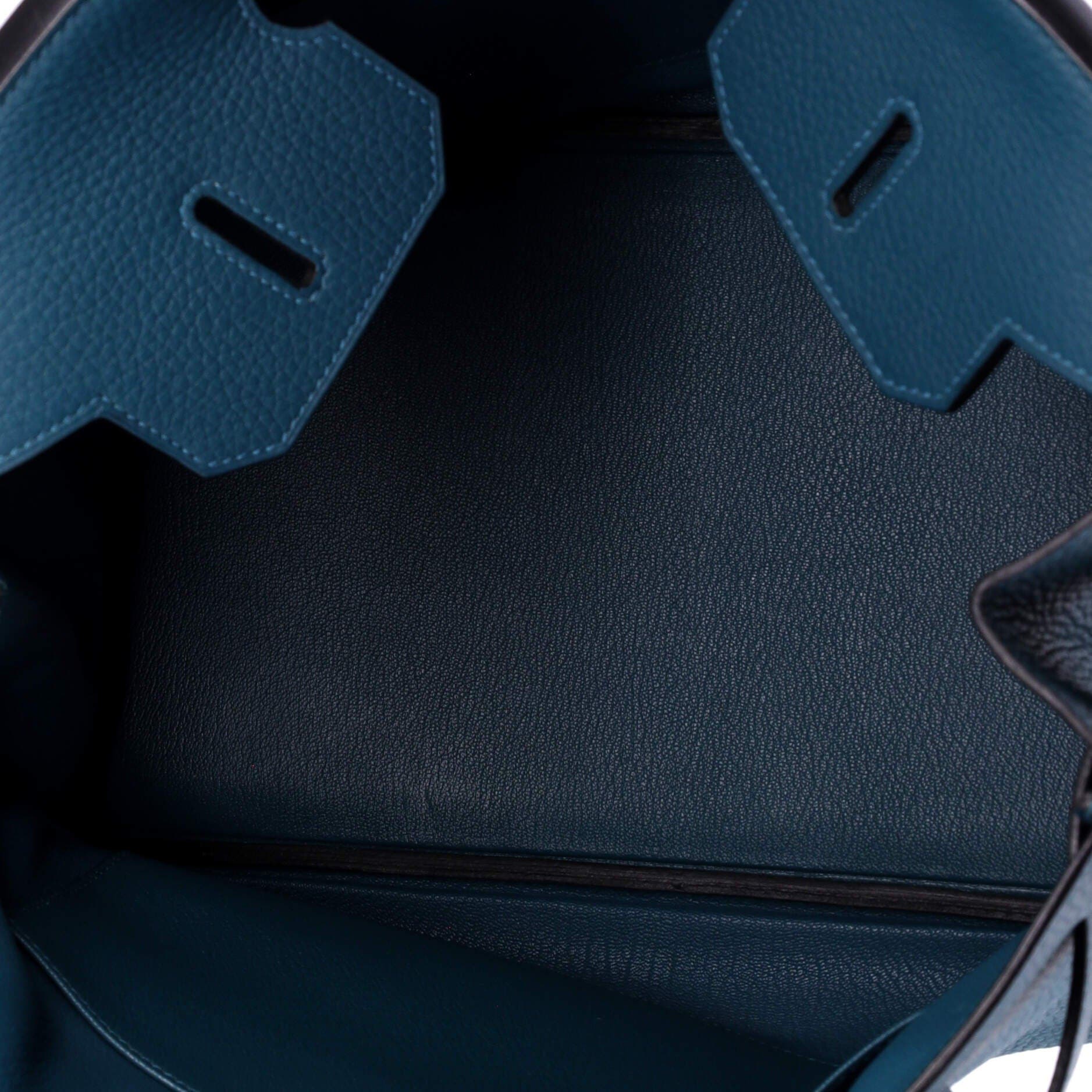 Pre-Owned Hermes Birkin Handbag Blue Clemence with Palladium Hardware 35, Alternate, color, Colvert