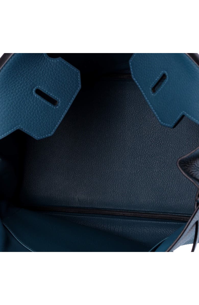 Pre-Owned Hermes Birkin Handbag Blue Clemence with Palladium Hardware 35, Alternate, color, Colvert