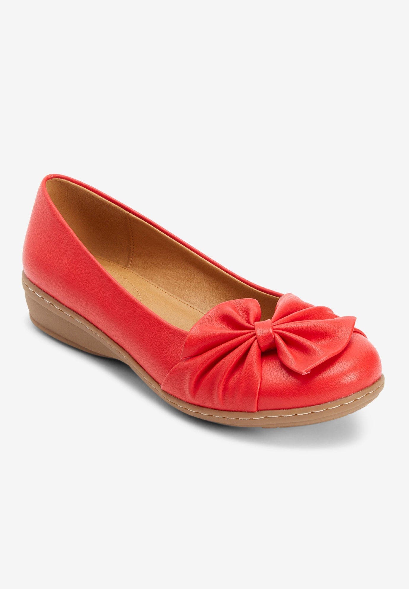 The Pamela Slip On Flat, Alternate, color, RED