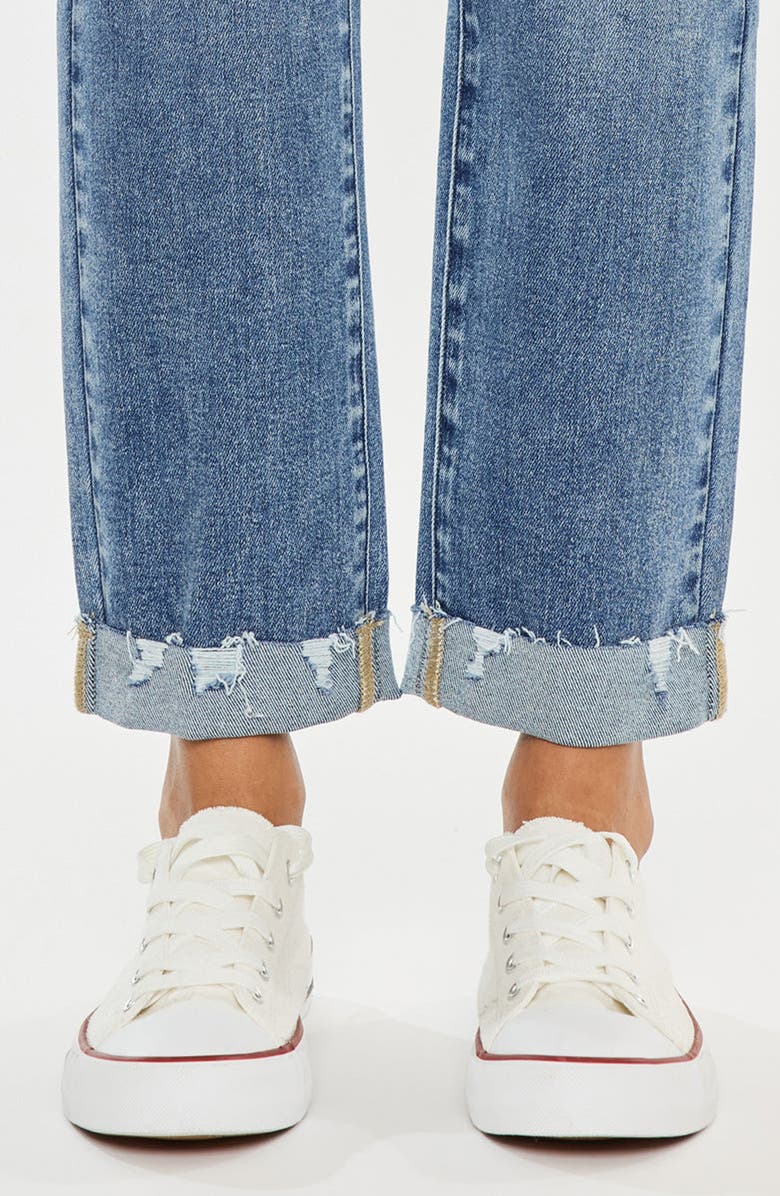 KanCan Kianna Essentials High Rise Slim Straight Leg Jeans, Alternate, color, Medium Wash