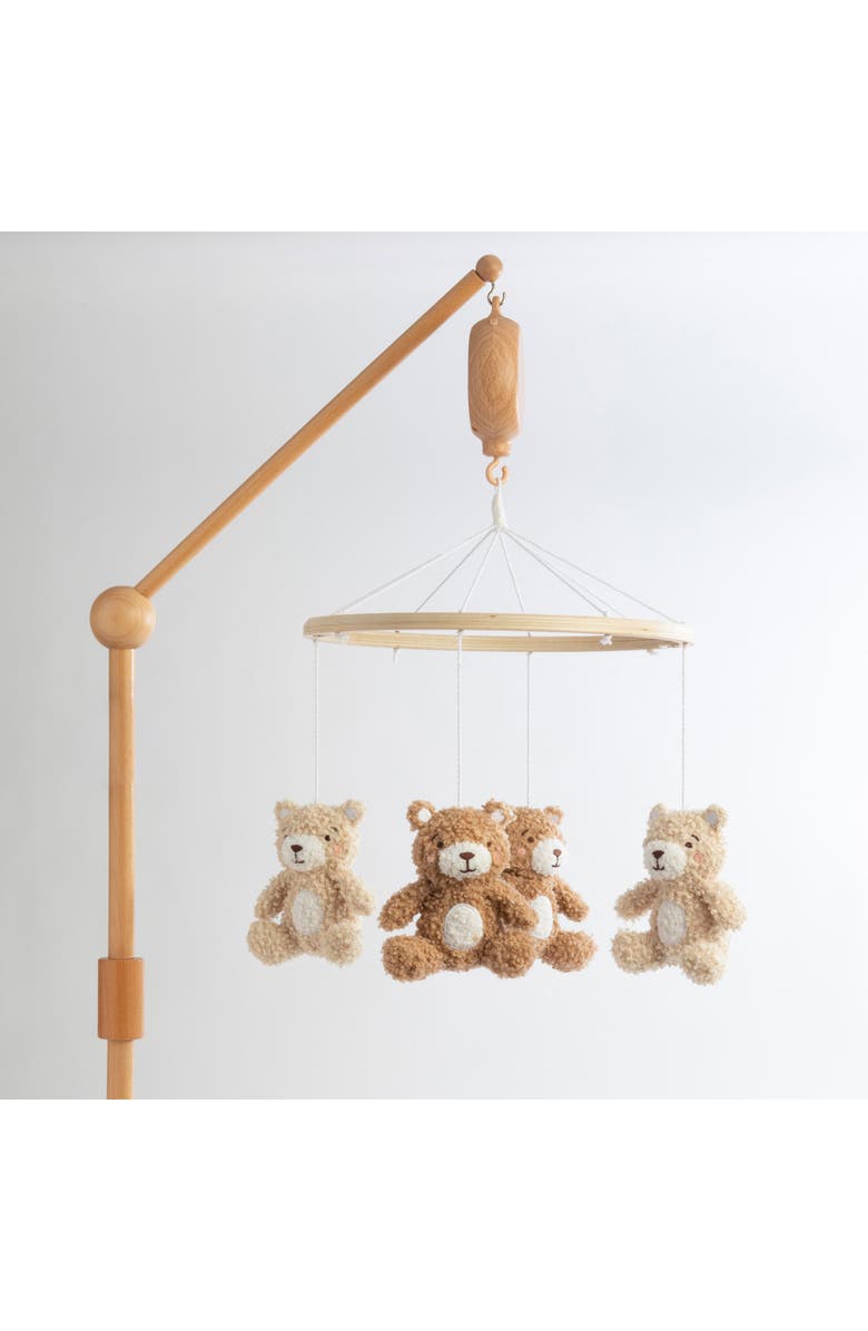 Living Textiles Musical Mobile - Cuddly Bear, Brown, Main, color, Brown