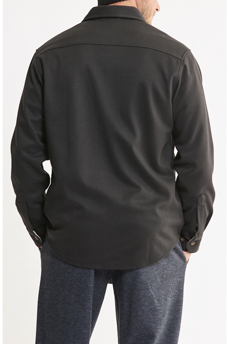 Brushed Twill Overshirt, Alternate, color, BLACK
