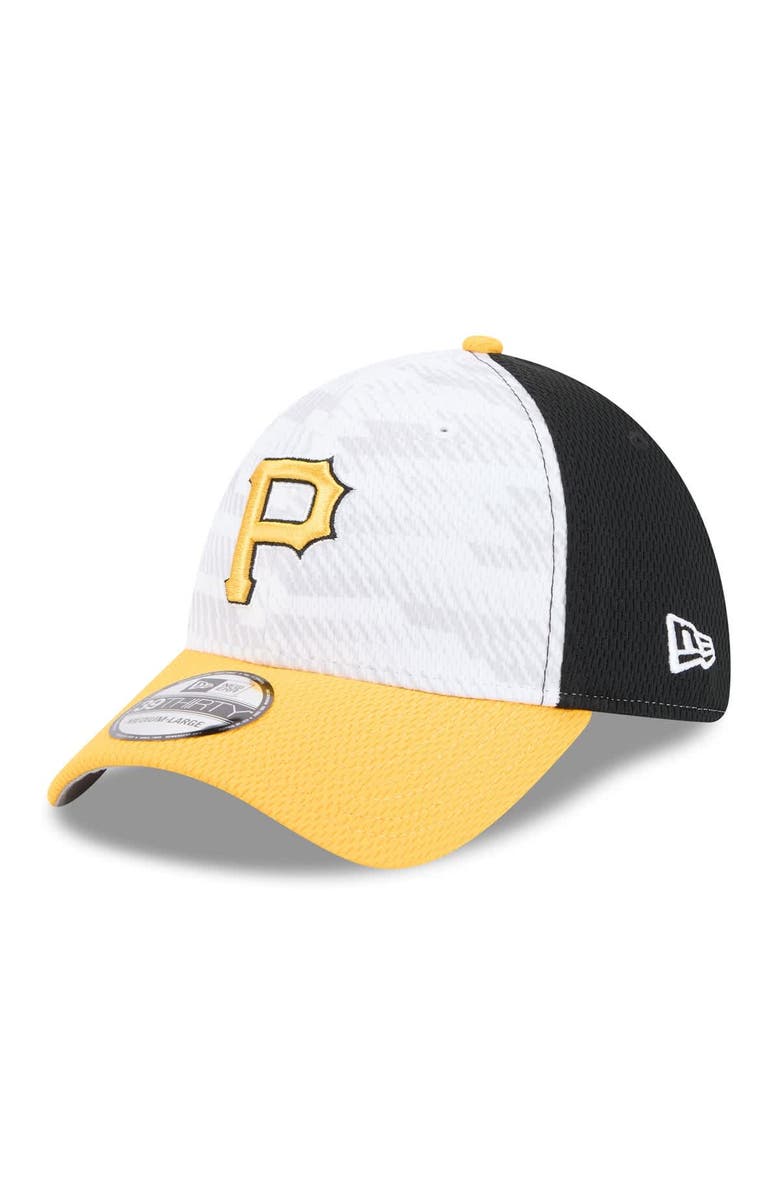 New Era Men's New Era Black/Gold Pittsburgh Pirates 2025 MLB Clubhouse 39THIRTY Flex Hat, Main, color, Black