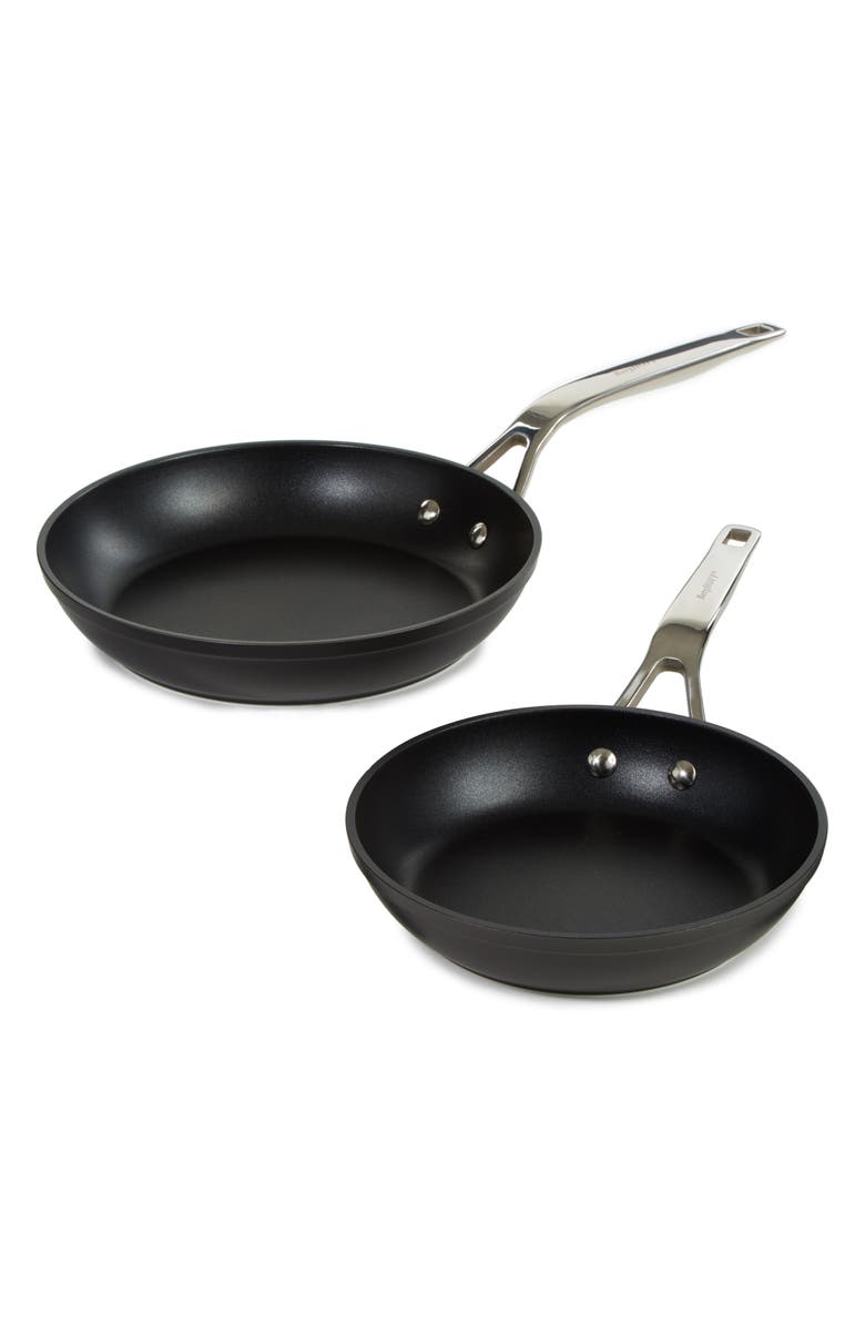 BergHOFF Hard Anodized 2-Piece Fry Pan Set, Main, color, Black