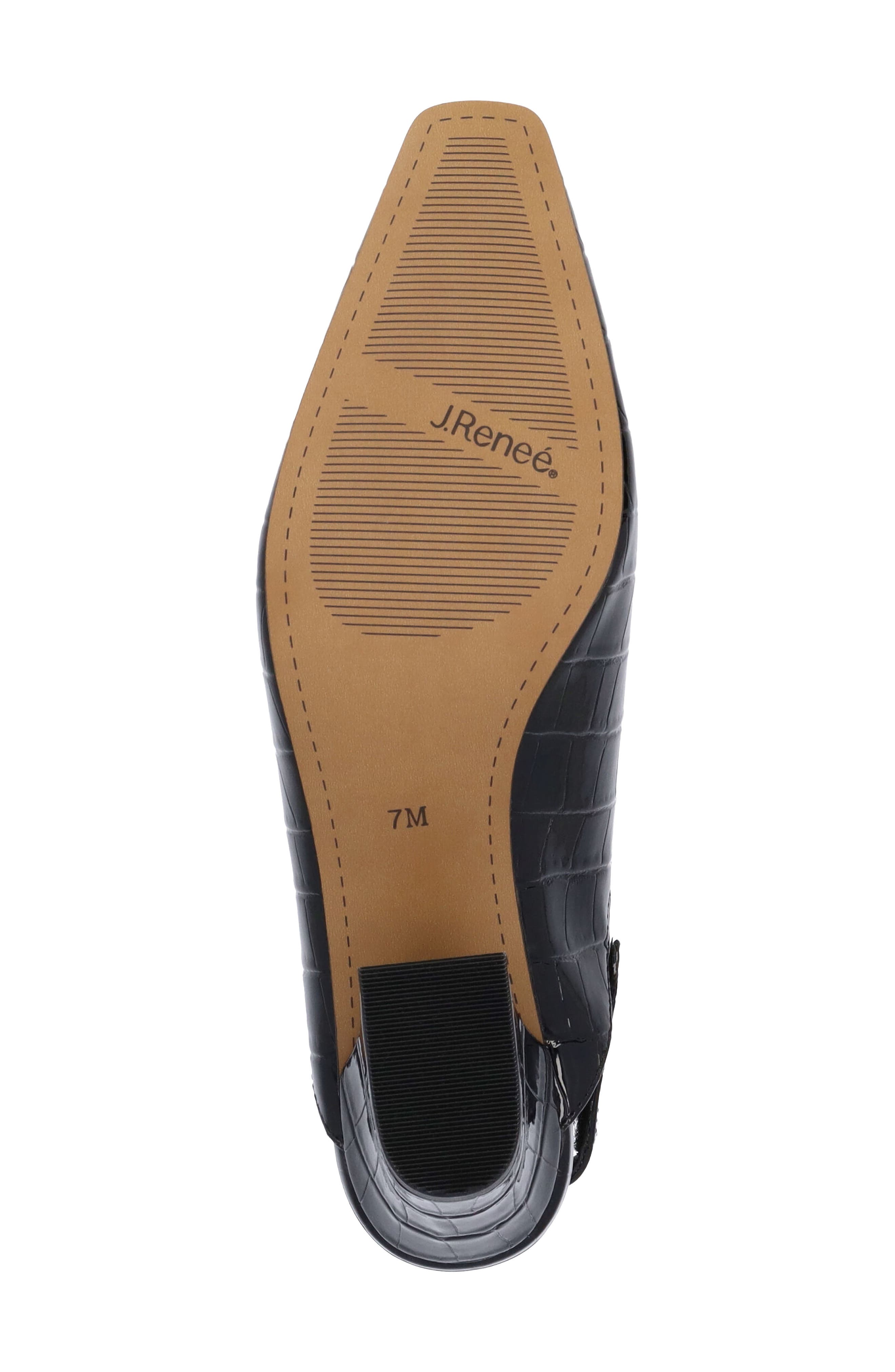 J. Reneé Stasia Croc Embossed Slingback Pump, Alternate, color, Black