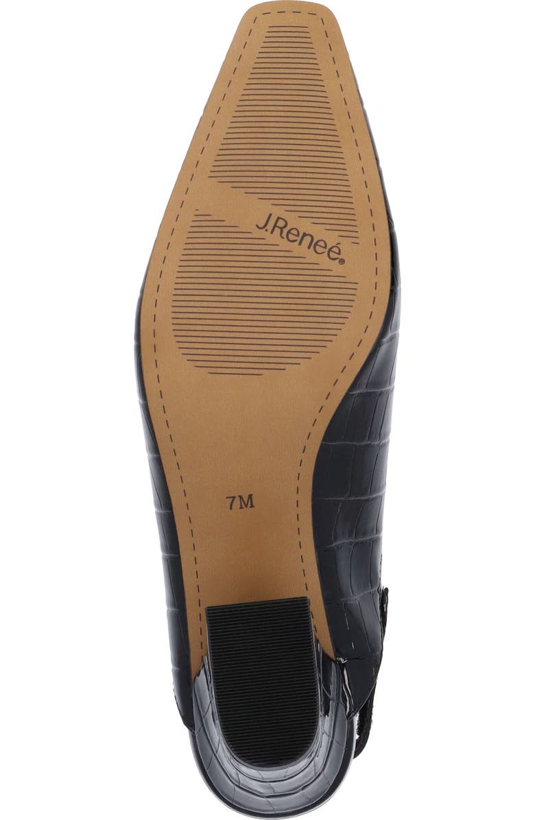 J. Reneé Stasia Croc Embossed Slingback Pump, Alternate, color, Black