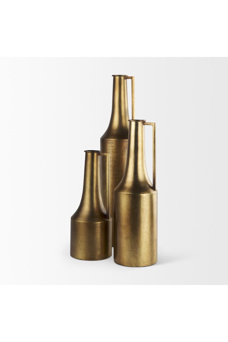 Aubrey Iron Jug Vase, Alternate, color, Gold