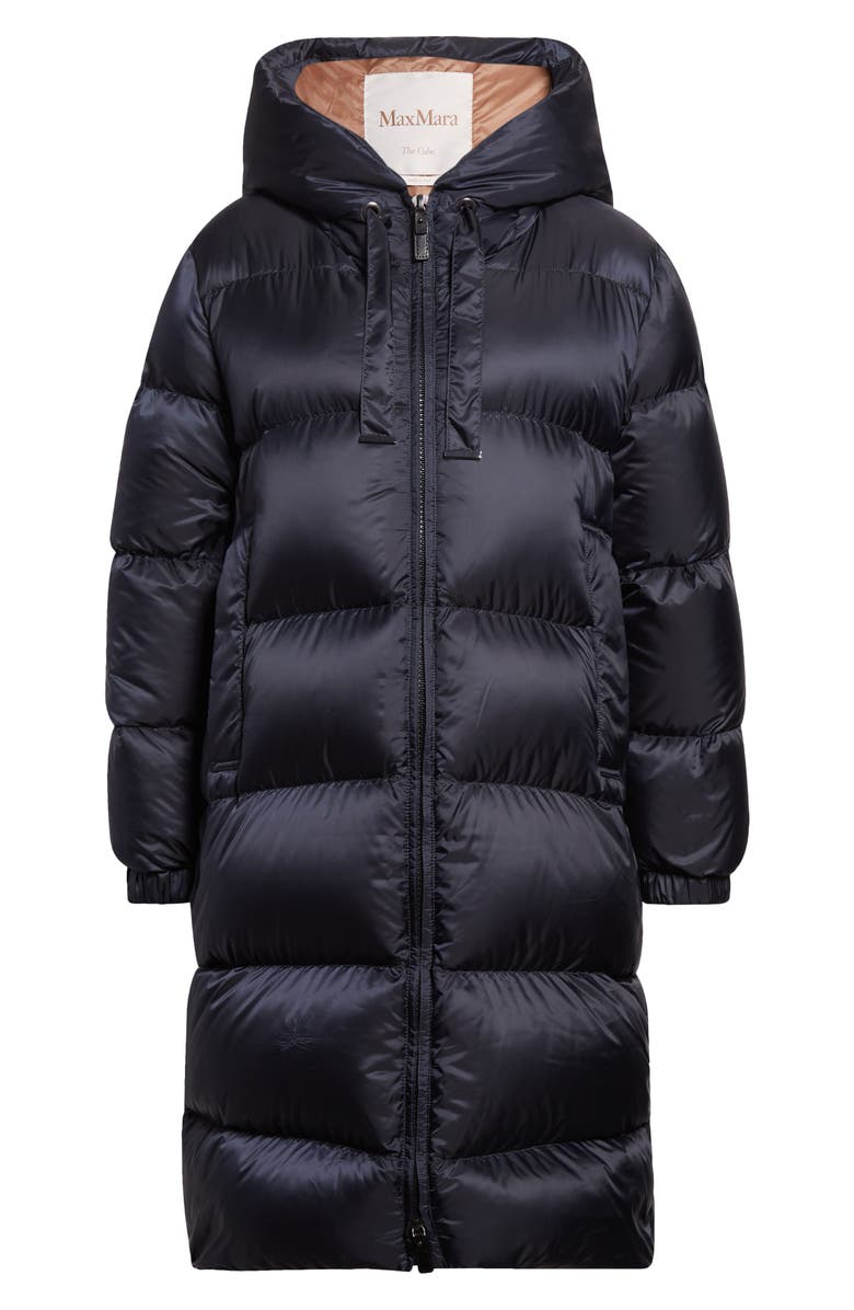 Max Mara The Cube Sei Down Longline Coat, Alternate, color, Midnight Blue