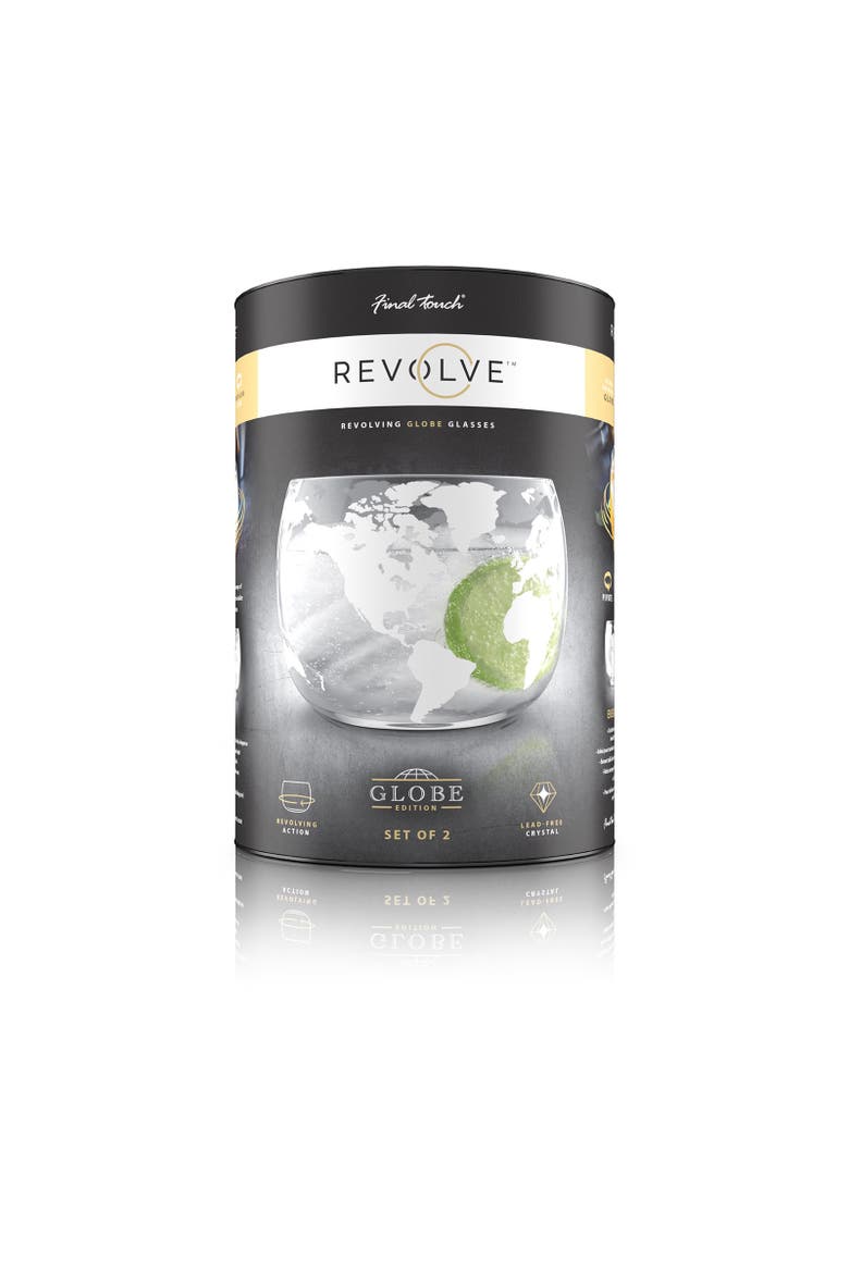 Revolve Globe Glass - Set of 2, Alternate, color, Clear