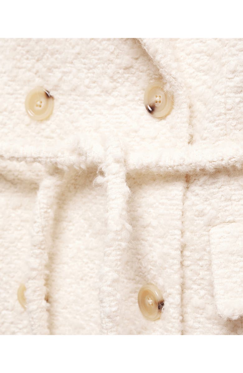 MANGO Tie Belt Bouclé Coat, Alternate, color,