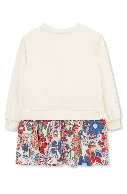 Peek Aren't You Curious Kids' Floral Embroidered Mock Two-piece Dress In Multi